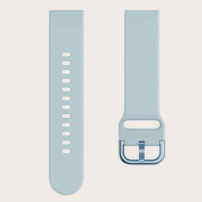 1 st Dam/Herr Ljusblå 20 mm/22 mm Bredd Universal Silikon Smartklockarmband Klockarmband Tillbehör Kompatibelt Med Samsung Galaxy Watch 7654/Mi/Venu/V - Babyblå (20,22)