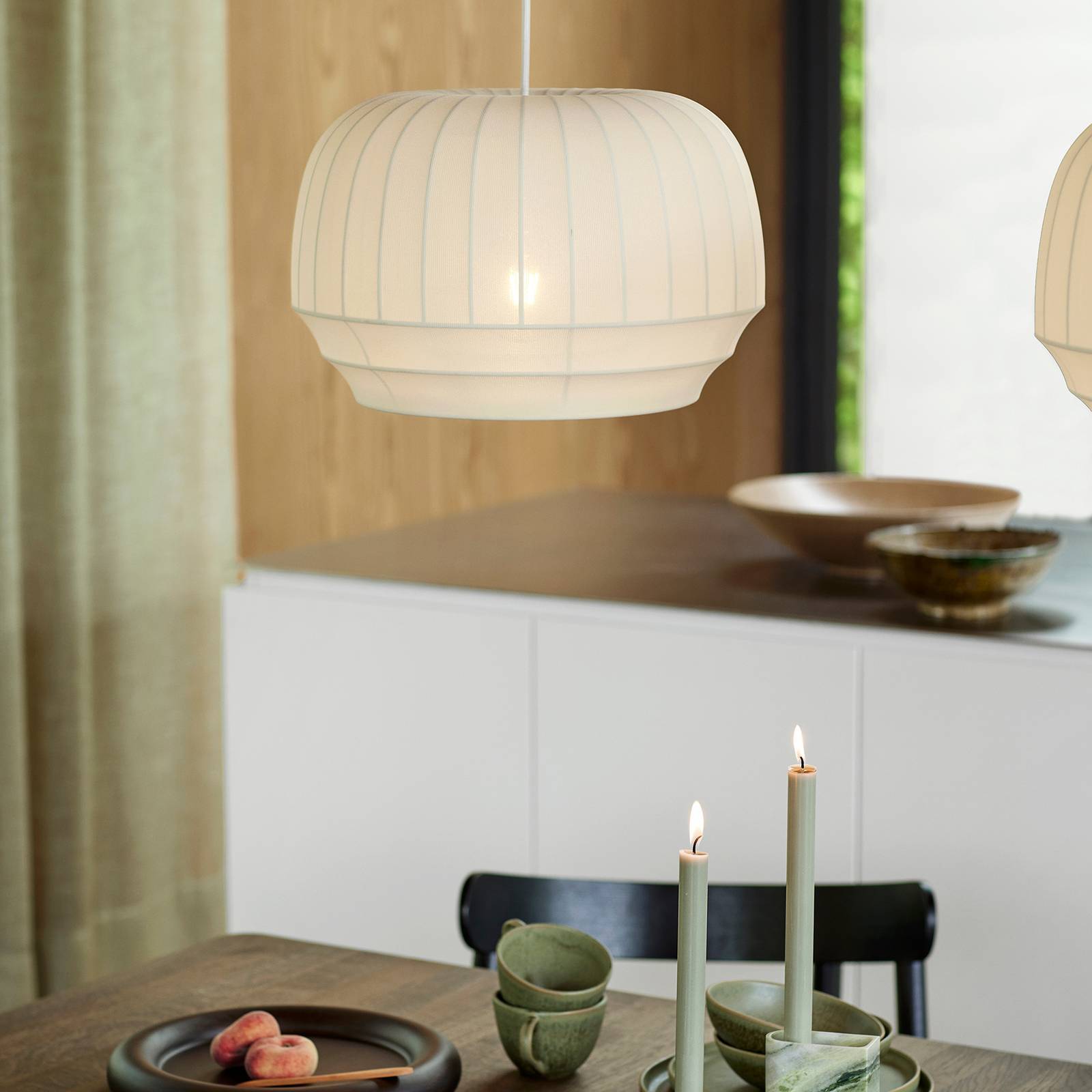 Northern Design pendellampa Tradition small, dimbar, Vitt / opal, Vardagsrum / matsal, Textil / tyger / siden, Design, Pendellampa