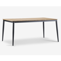 Havebord teak/aluminium 100x160 cm