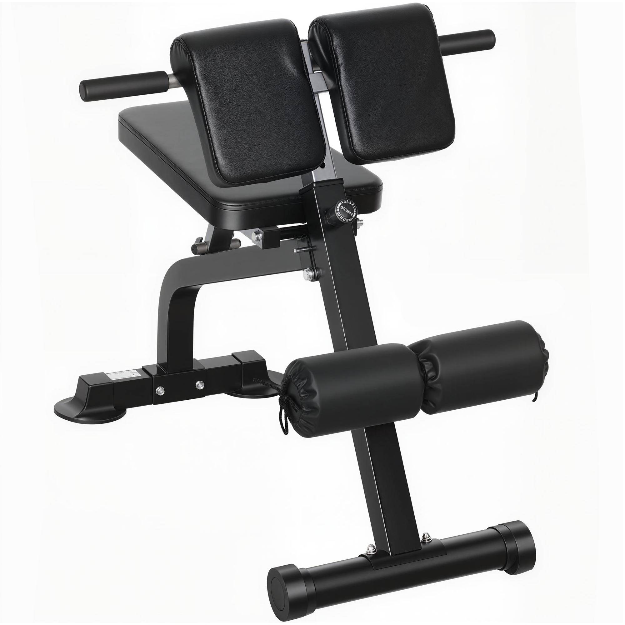 Träningsbänk, Viktskivsbänk, Fitnessbänk, Stålram, Svart silver