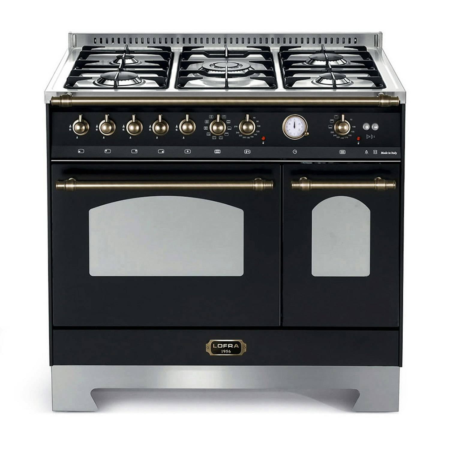 Spis Lofra Dolce Vita 90 cm 2 Ugnar Gas Svart/Brons