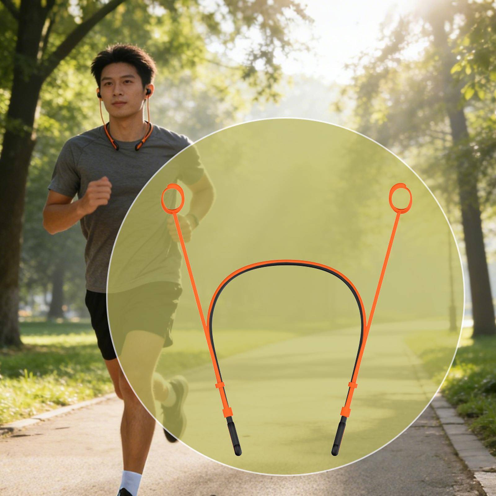 Mjukt silikon sportband för Bose QuietComfort Earbuds 2 Tillbehör Trådlösa hörlurar Anti-förlust-sladd Lätt att använda svart
