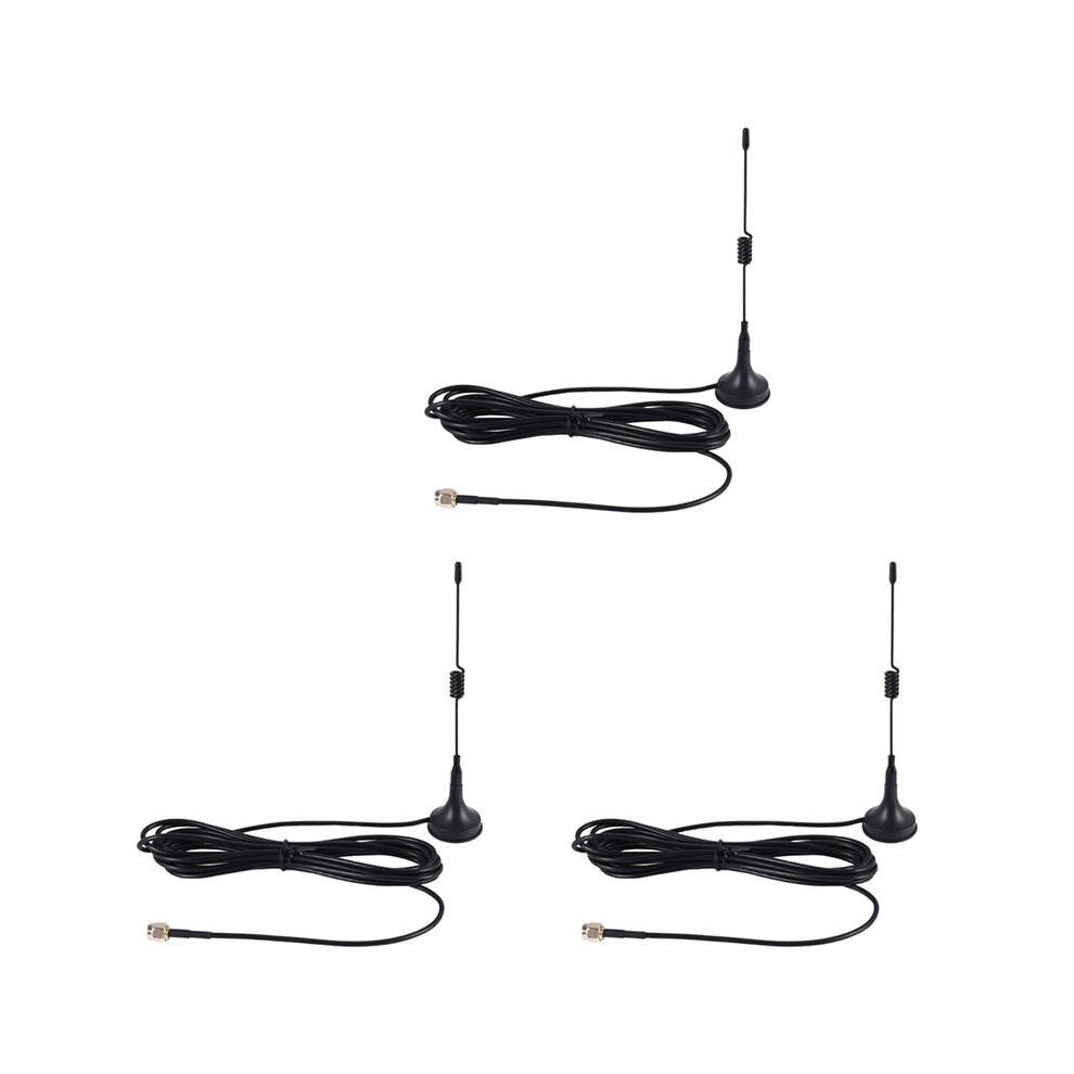 3X 433Mhz 5Dbi Antenna GSM Antenna SMa Male Connector Magnetic Base for Ham Radio,with 3 Meters Cable