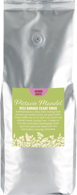 Te og kaffespecialisten, Kaffe, Pistacie og mandelsmag Malet til filterkaffe 1000 g.