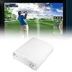 Golfsimulator slagskärm med ljudisolering – vitt tygmaterial för inomhus/utomhusträning – slagtålig teknik