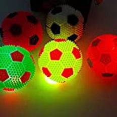 Wudaizhi Blinkande lysande färgglad leksaksboll nyhet sensorisk hundboll pipa leksaker ljud 7 cm