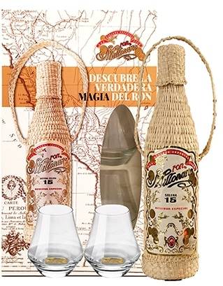 Ron Millonario Solera 15 år Reserva Especial m/2 glas.
