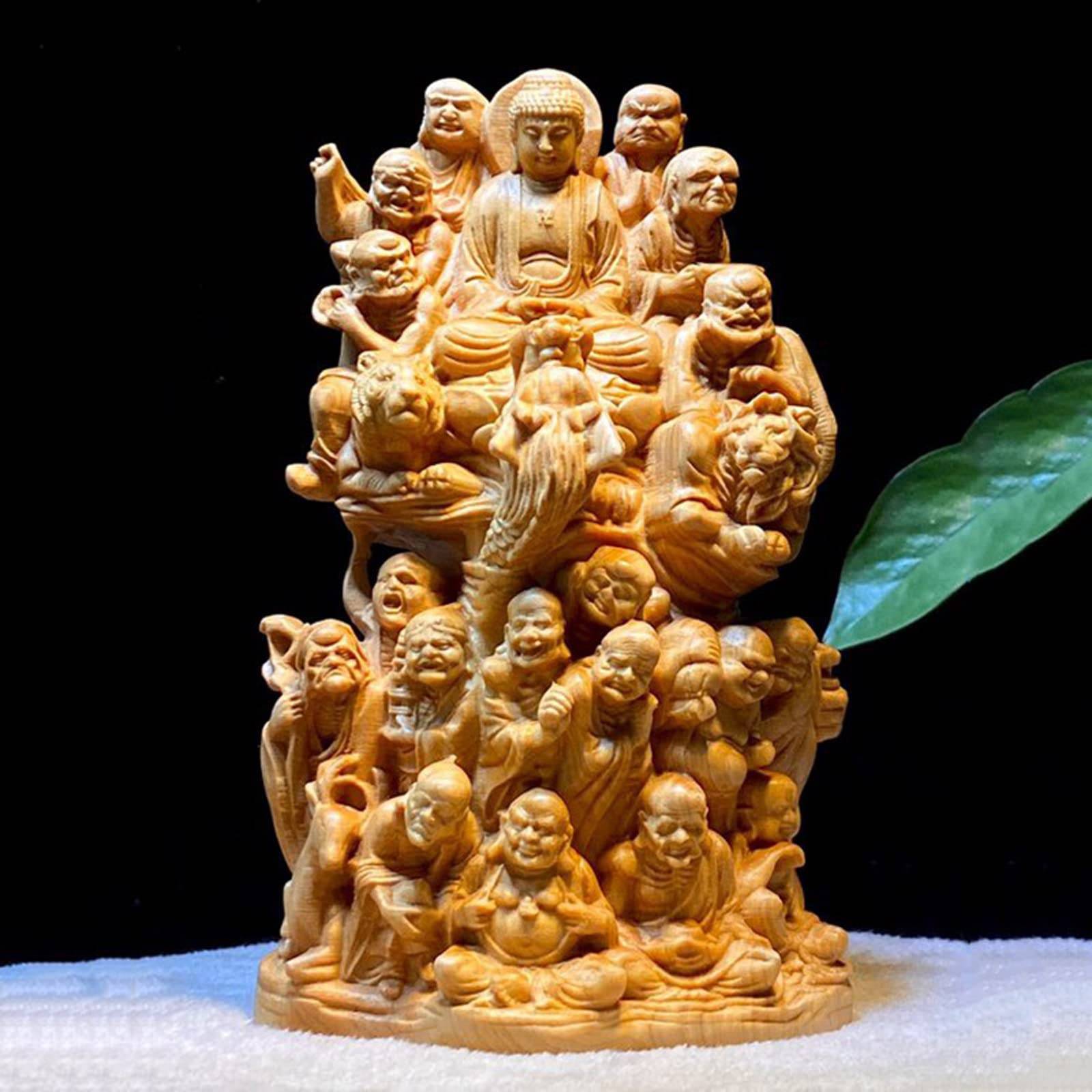 Buddha statue Shaka Nyorai Natural cliff height 16cm Principal Buddha statue for Buddhist wood carving (Soto, Rinzai, Tendai) oak, altar, (Shaka