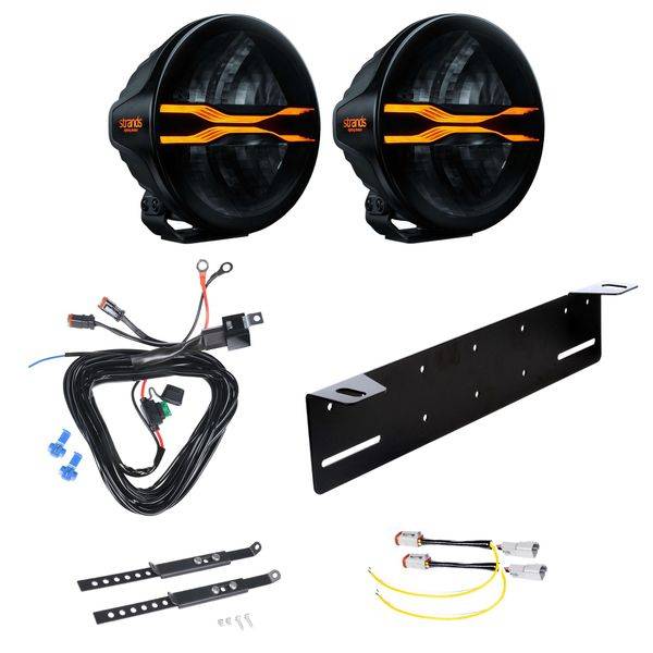 Extraljus STRANDS FOR9T Dragon Drive 7 - Rund / 18 cm / 105W, 2 st - Komplett paket