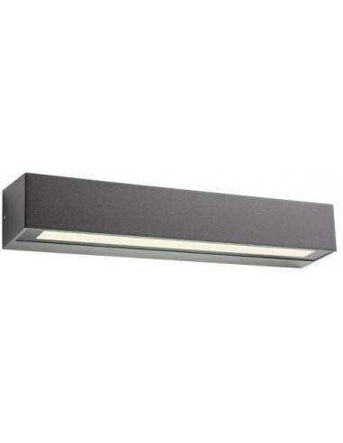 AROOS Væglampe i aluminium og glas B38 cm 1 x 14W SMD LED - Mat mørkegrå