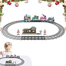 Christmas Train Set, Christmas Track Train | Söt jullovståg - Christmas Electric Train Set, Electric Cute Christmas Holiday Train, Festliga klassiska Christmas Train Sets for Home