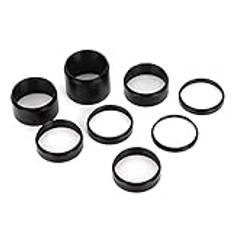 Linsadapter Ring Förlängningsrör 8st Set 3mm 5mm 7mm 10mm 12mm 15mm 20mm 30mm Astronomi Teleskop Tillbehör Svart Aluminiumlegering Olika Storlekar M42x0,75mm