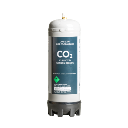 Friskvand CO2 engangsflaske, 1,2kg
