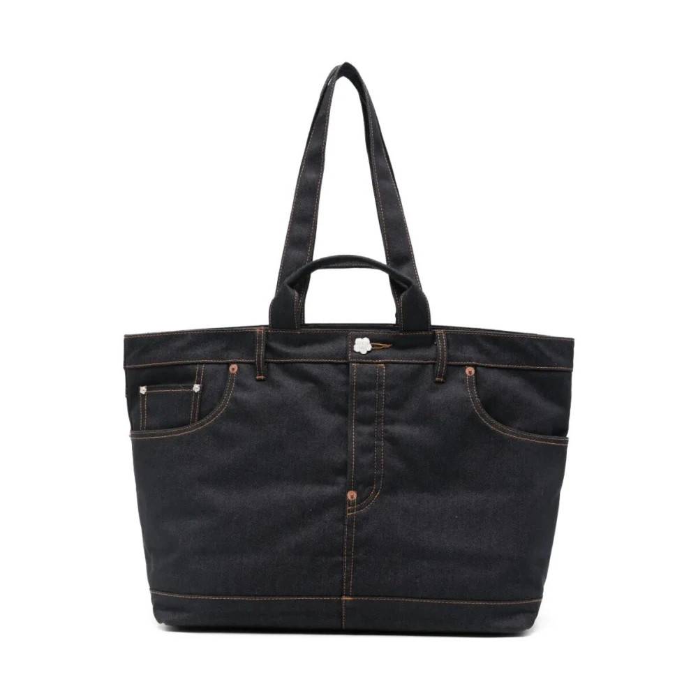 Kenzo Five pockets tote bag i denimlignende twill - Tasker - Herre - Blå - ONE SIZE - Denim