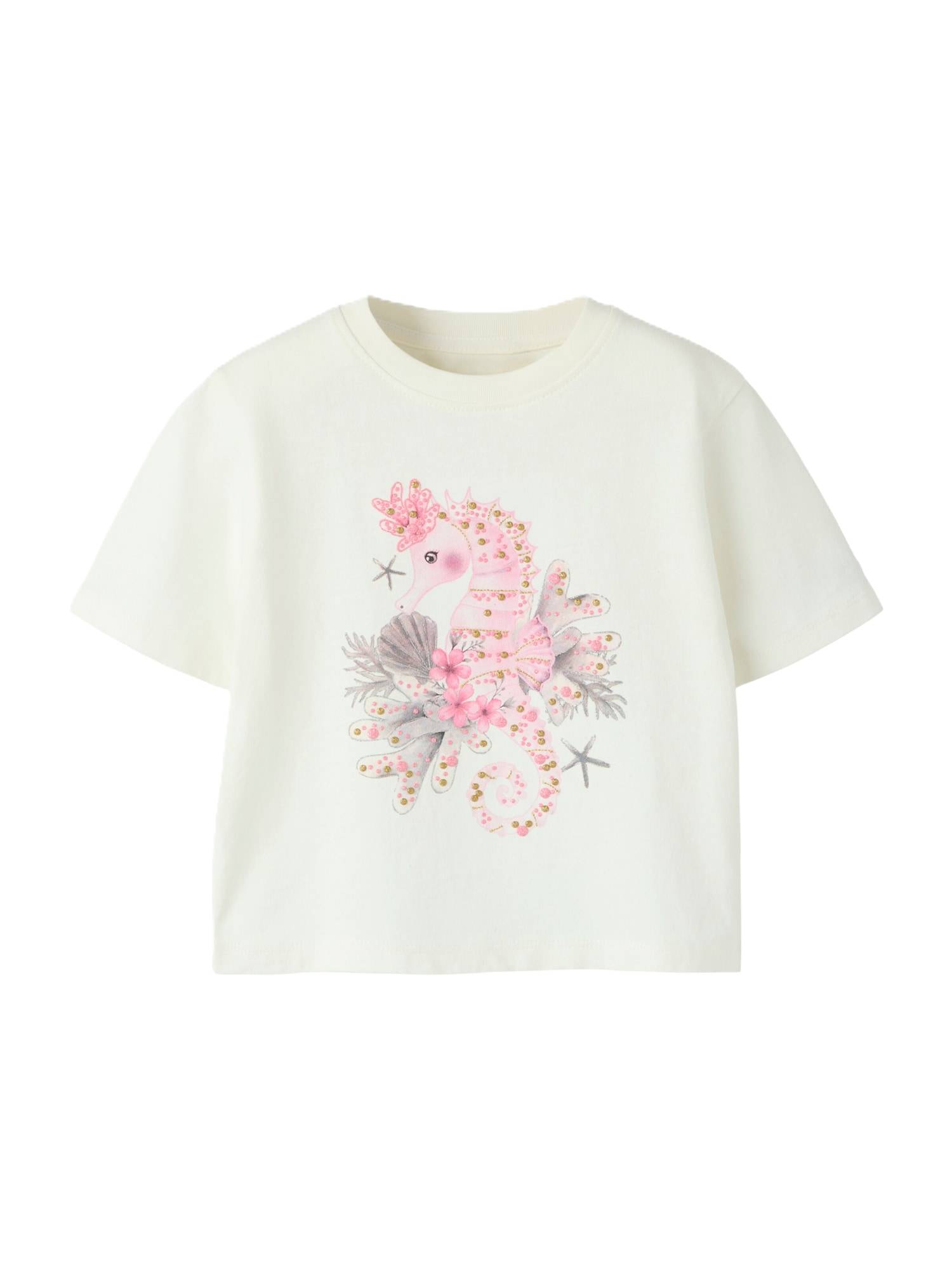 NAME IT Bluser & t-shirts 'NMFKADIE'  grå / lyserød / hvid