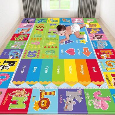 1 st barnmatta, lekmatta ABC pedagogisk matta, mjuk halkfri barnmatta för pojkar och flickor - Grön (100*150,150*200,80*120,200*280)