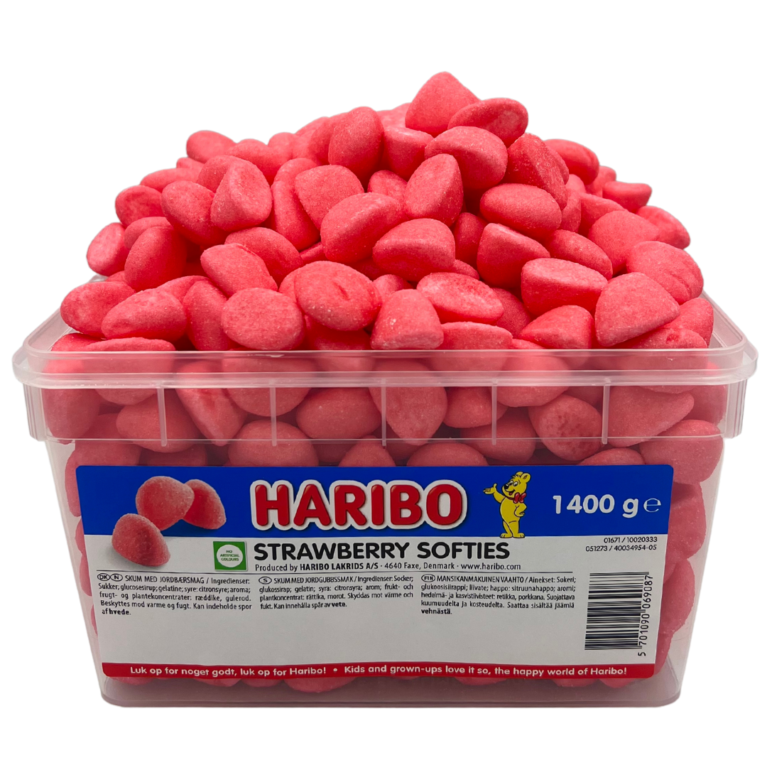 Haribo Strawberry Softies - 1,4 kg.