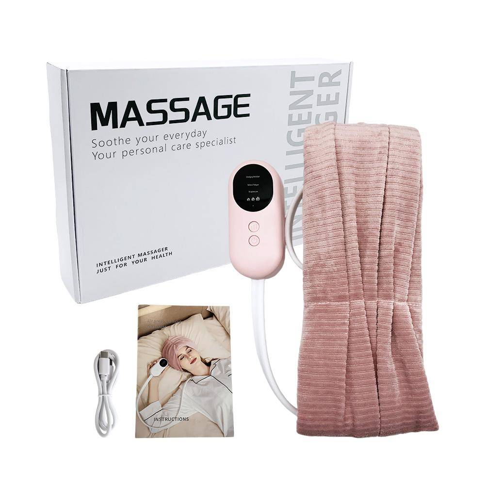 Migränlindringsmössa Elektrisk Krockkudde Huvudmassage Värme Vibration Knådning Handduk Huvudvärk Avslappningsbehandling Anti-Stress Maskin