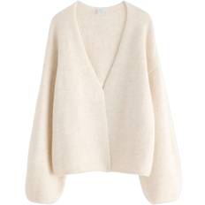 Lindex Cardigan Knitted Str 134-140 - Light Beige Melange Cardigans hos Magasin