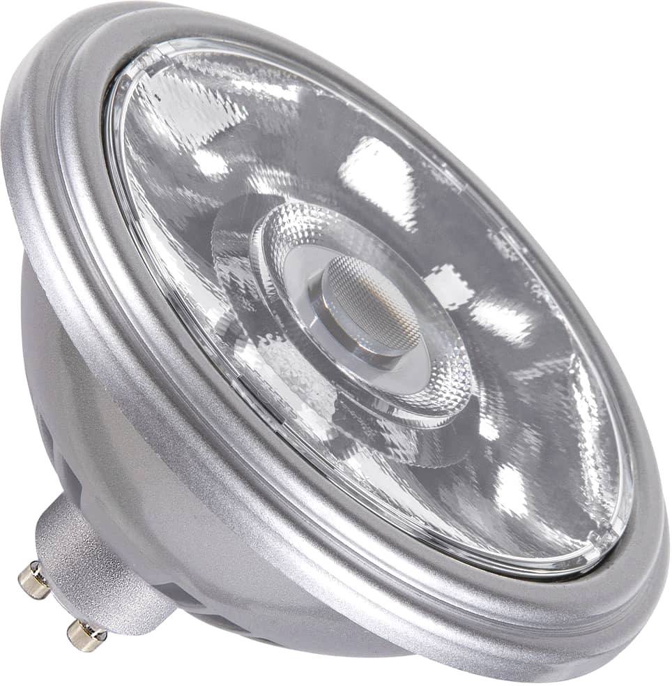 SLV QPAR111 GU10, LED Leuchtmittel silber 12,5W 2700K CRI90 10° - LED Lampen Sockel GU10