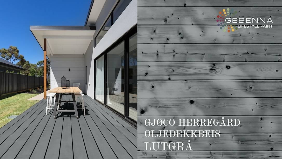 Gjøco Herregård Exclusive Oljedekkbeis: Oljetäcklasyr 6072 Lutgrå 9 liter