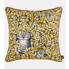 Fornasetti Civette silk and cotton-blend cushion