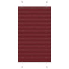 vidaXL Plisserad persienn Bordeaux röd 80x100 cm tyg bredd 79,4 cm