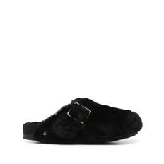 Birkenstock - Boston 1774 fårskinnstofflor - herr - gummi/lammskinn/lammull/lammull - 44 Regular - Svart