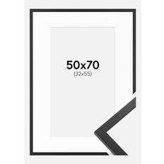 Ram Trendy Svart 50x70 cm - Passepartout Vit 33x56 cm