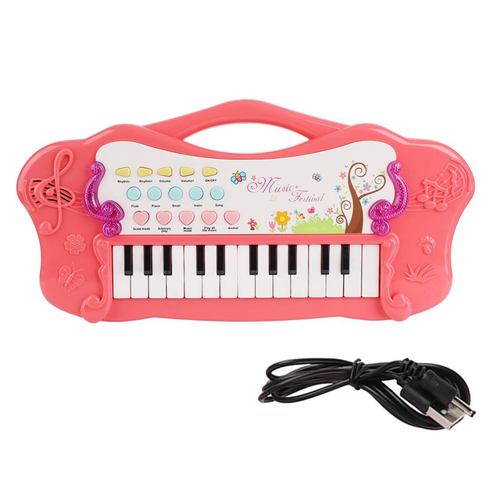 Klaverlegetøj til småbørn med 4 instrumenter, pædagogisk musikalsk keyboard til børn, udviklingsmæssige fordele, sjovt og lærerigt