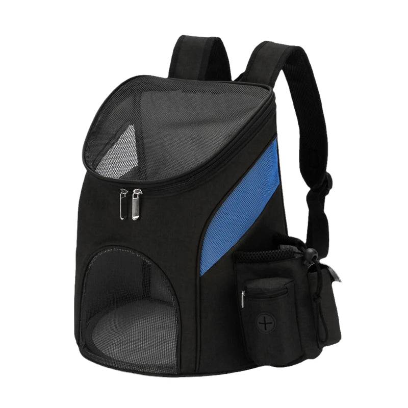 Mesh Breathable Pet Travel Backpack for Cats & Small Dogs - Blue and Black / L-within 7.5 kg / SPC (L-within 7.5 kg)