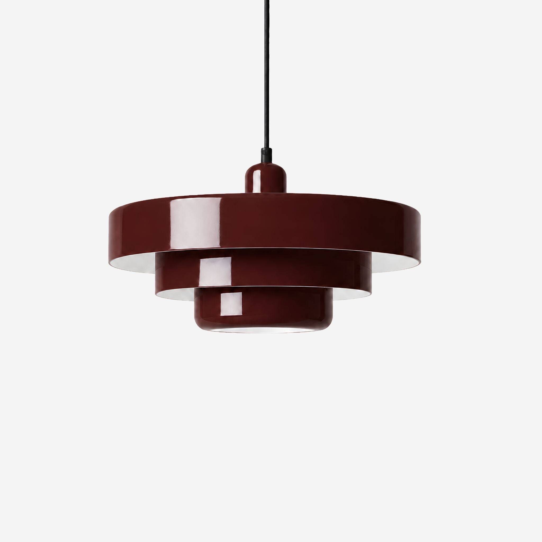 Italia taklampa, Vinröd pendellampa Ø35 cm - Retro bauhaus design