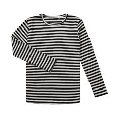 Magasin Mille 1G Str 89 år / 128134 cm Star White / Black Stripe Langærmede Tshirts Bomuld