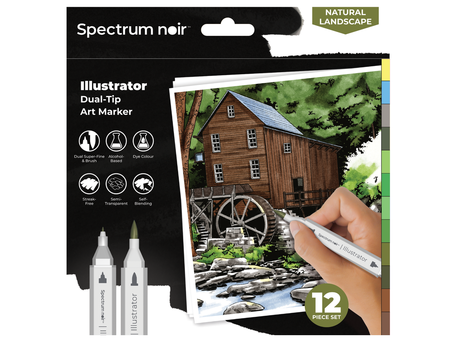 Spectrum Noir-Illustrator 12pc-Natural Landscape