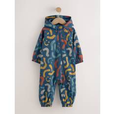 Next Multicoloured Smile Print Waterproof Fleece Lined Puddlesuit (3mths-7yrs)