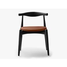 CH20 Elbow Chair - bøg sort/cognac LOKE læder - Carl Hansen & Søn