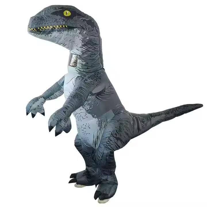Uppblåsbar Velociraptor-dräkt - Halloween T-Rex Cosplay & Kreativ Framträdandedräkt 150cm