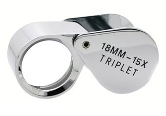 Lommelup med 15x forstørrelsesglas