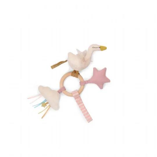 Moulin Roty – Rangle i træ – Svane Baby Legetøj 670088