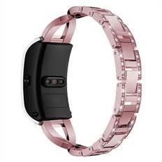 18 mm Rhinestone Decor X Design Metal Watch Band Byte av handledsrem för Garmin Venu 2S / Vivoactive 4S