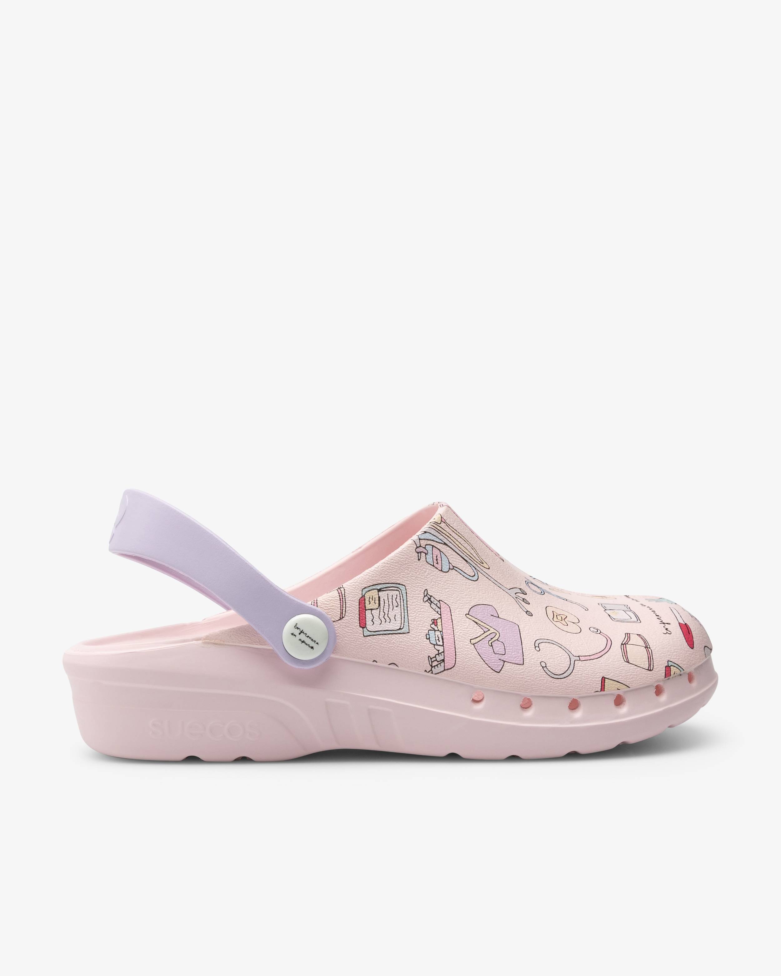 Suecos Oden Fusion Print Clog Rosa