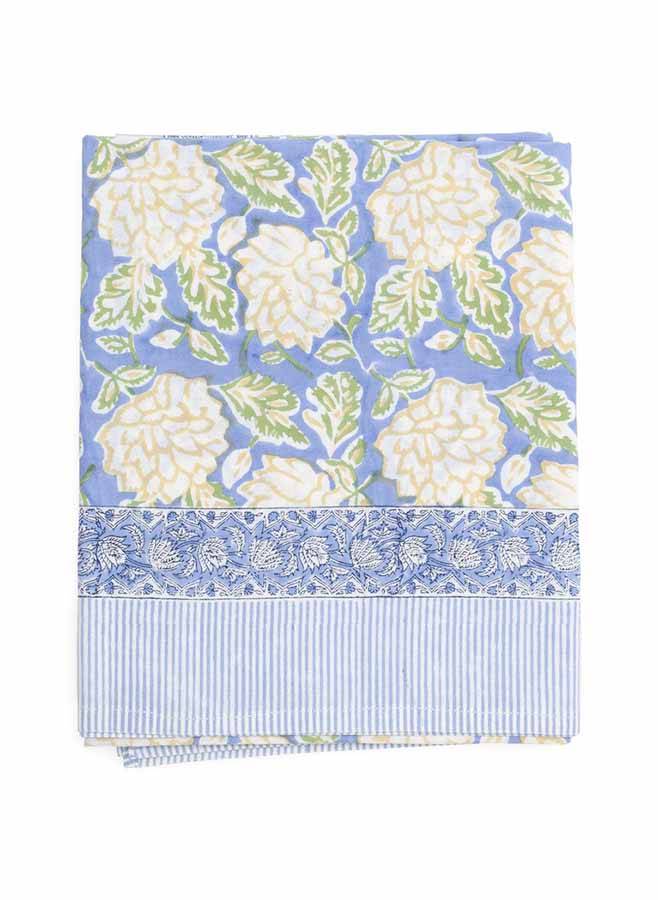 Bordsduk Dahlia Blue & Yellow 150x230 cm - Chamois