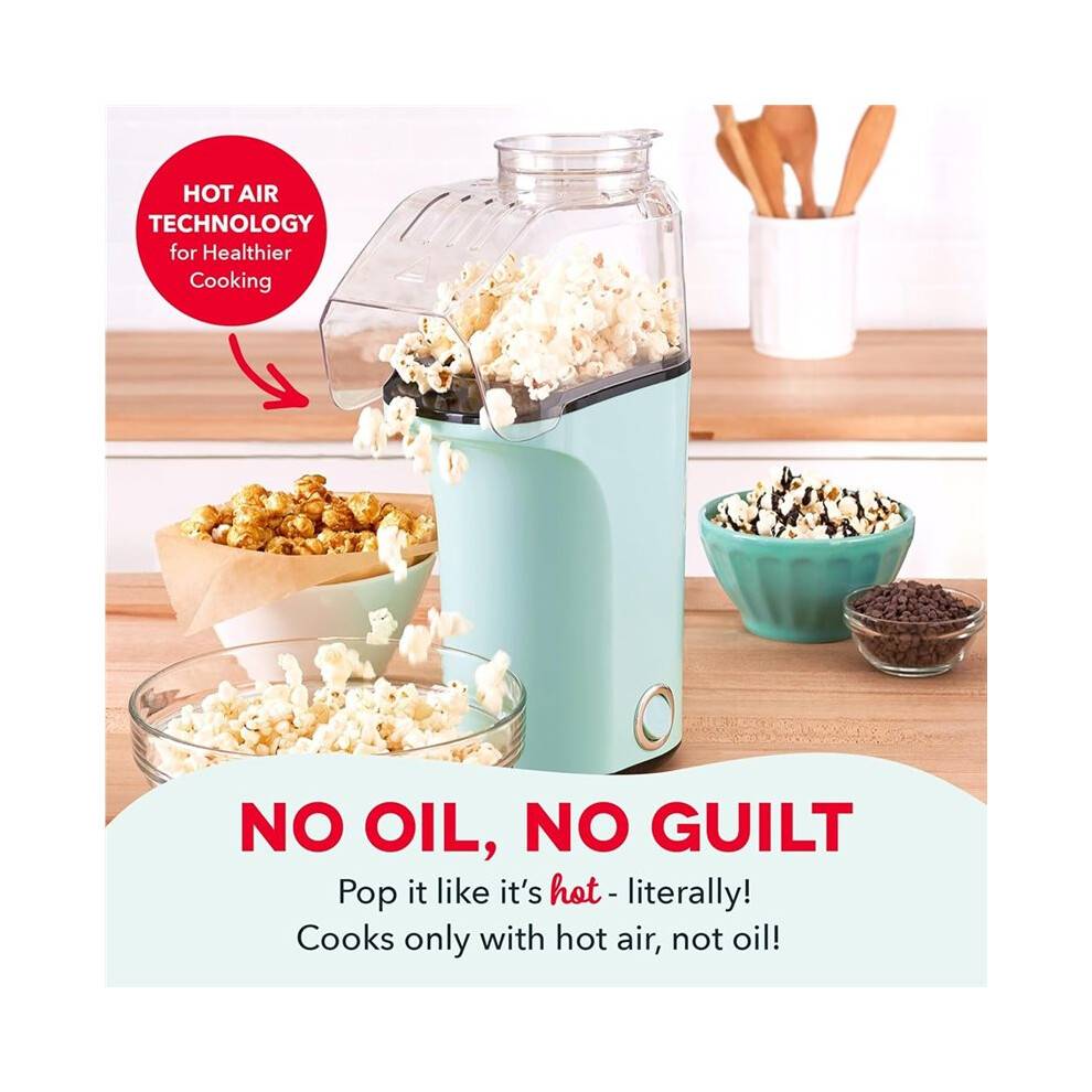 Fresh  Popcorn Maker, Air Popcorn Popper Oljefri med Mätkopp och Användarmanual - Perfekt för Filmkvällar i USA