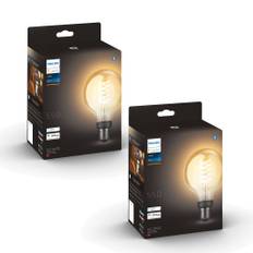 Philips Hue - 2x E27 Filament G93 - White Ambiance - Pakke - Fri fragt og klar til levering - Prismatch