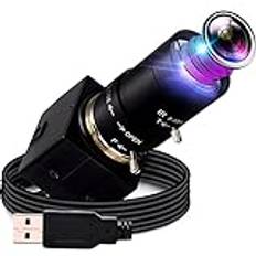 G Varifocal objektiv USB-kamera 10 x optisk zoom webbkamera, 5–50 mm Varifocus webbkamera 2448P zoomwebbkamera, 8 MP varifocal webbkameror med IMX179, justerbart fokus i Windows Mac Linux-webbkameror