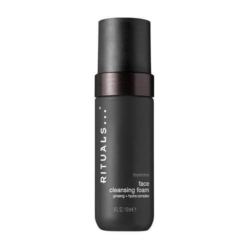 RITUALS Homme Face Cleansing Foam, 150 ml – med kol, ginseng och mjölksyra – exfolierande egenskaper med purify-komplex