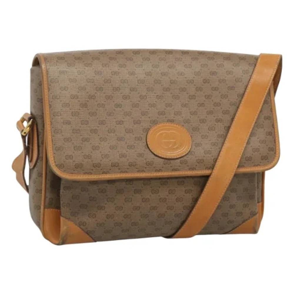 Gucci Vintage Pre-owned Laeder gucci-tasker - Vintage - Dame - Beige - ONE SIZE - Uld
