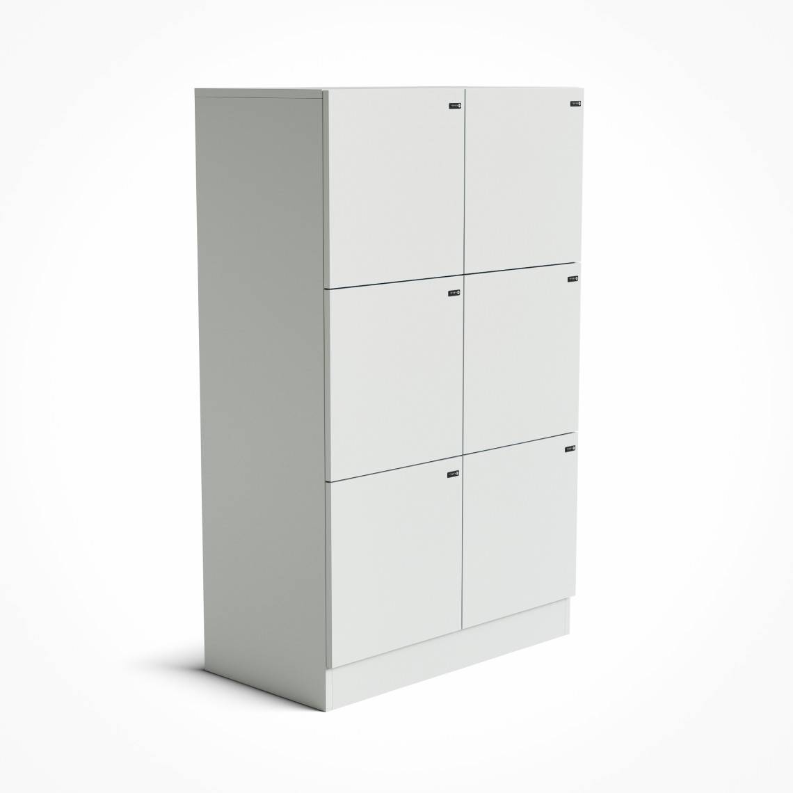 Kontorsskåp Lockers Fifty - 159x98x51,5 cm, Färg Grå, Lås Kombinationslås