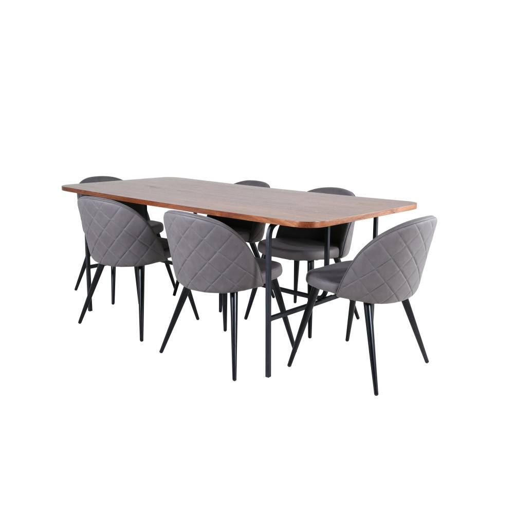 Uno Matbord med Velvet Stolarna