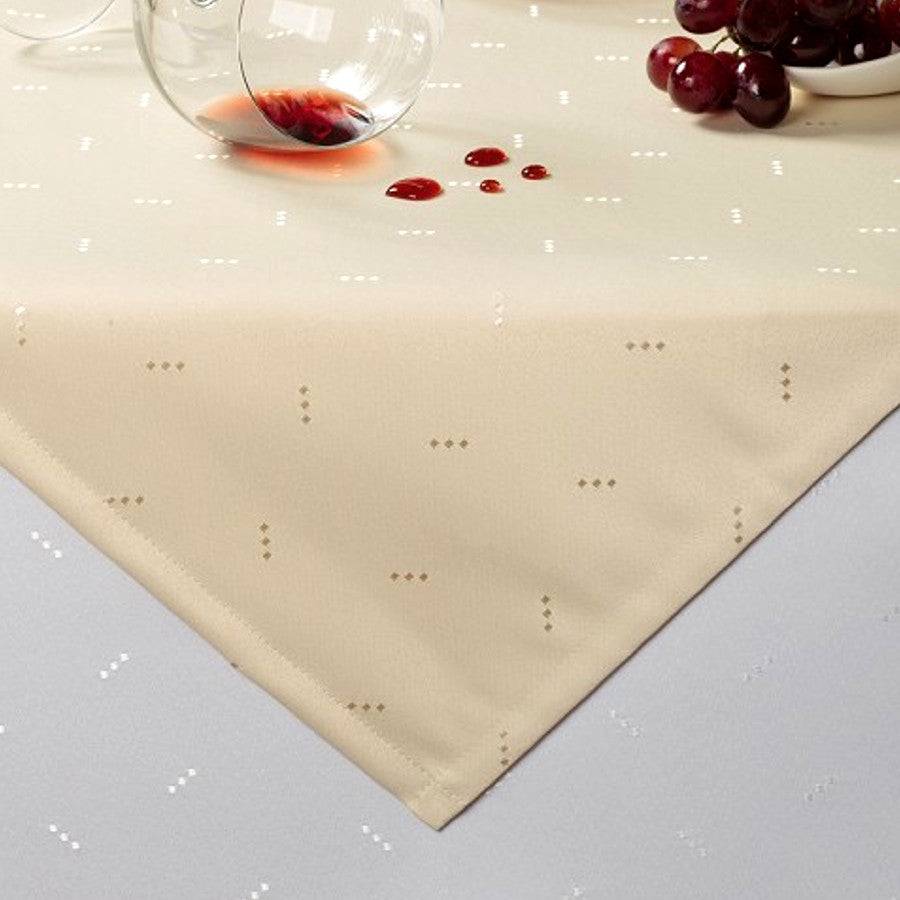 Luxor Hvid Ø 160 cm, rund damask dug